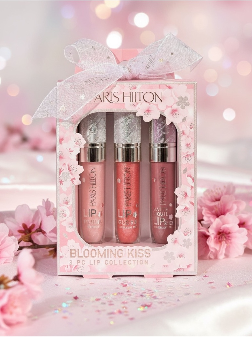 Paris Hilton Pink Bloom 3-Piece Lip Set